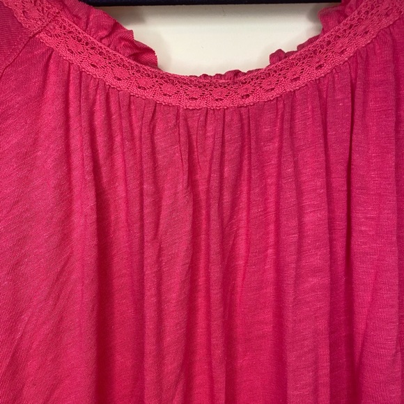 Free People Top Loose Fit Charlie Ruffle Button Down Flowy Size Small NWT - Picture 9 of 11